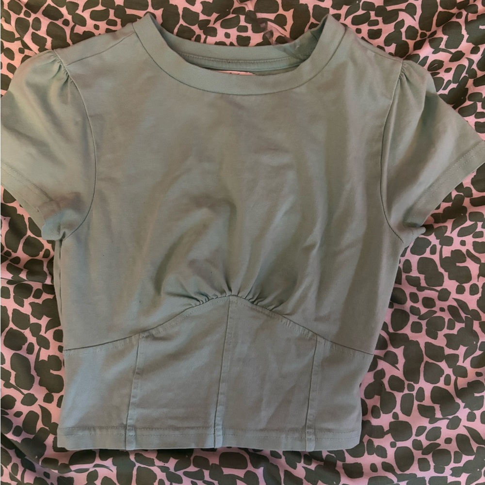 Chic Sage Green Crop Top